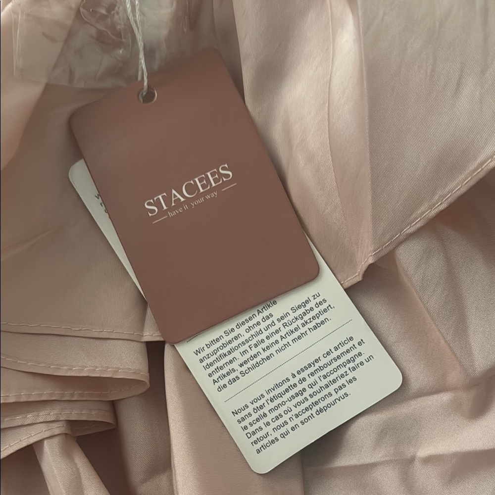 Women's Pink Satin prom dress light pink